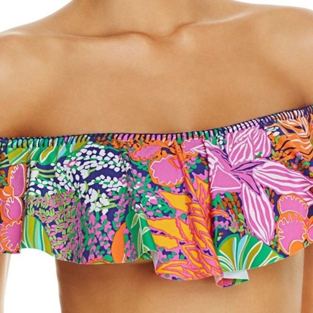 Trina Turk Tropic Escape Bandeau Bikini‎ Top NWT - Picture 5 of 8